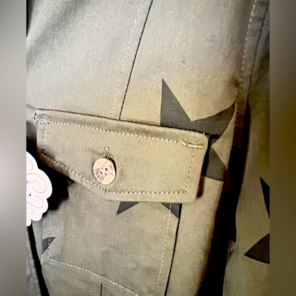🌹 NWT! Knox Rose All Stars Military Green Shacket - Picture 6 of 6